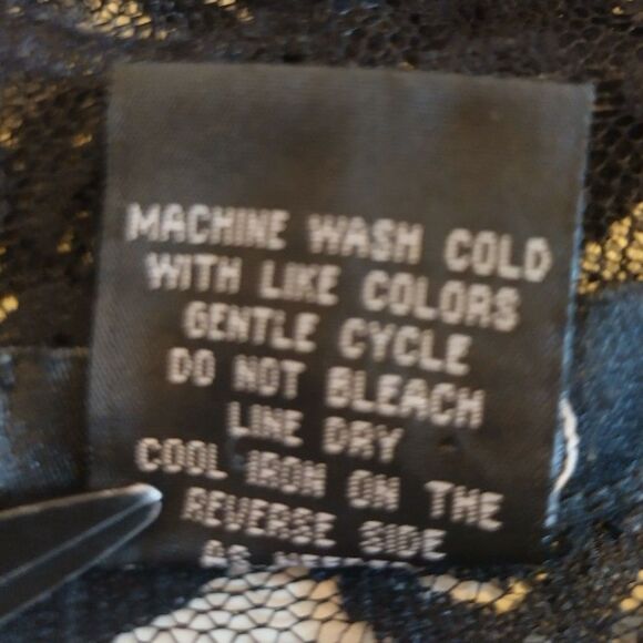 Vintage Deb Black Lace Cardigan 2XL Shawl Collar Whimsigoth Dark Feminine Grunge - Picture 5 of 5